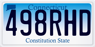 CT license plate 498RHD