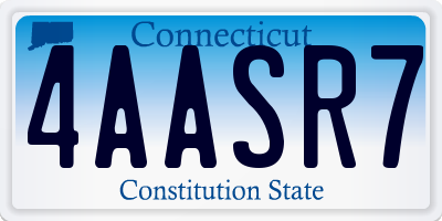 CT license plate 4AASR7