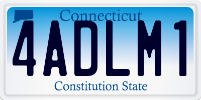 CT license plate 4ADLM1