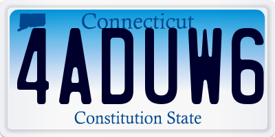 CT license plate 4ADUW6