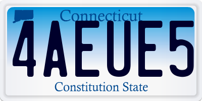 CT license plate 4AEUE5