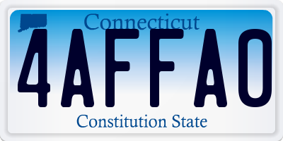 CT license plate 4AFFA0