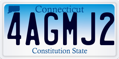 CT license plate 4AGMJ2