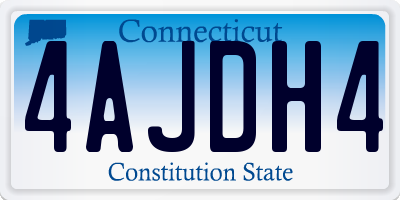 CT license plate 4AJDH4