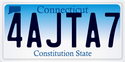 CT license plate 4AJTA7