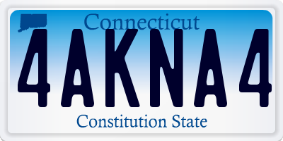 CT license plate 4AKNA4