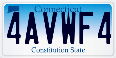 CT license plate 4AVWF4