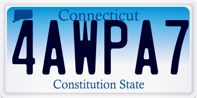 CT license plate 4AWPA7