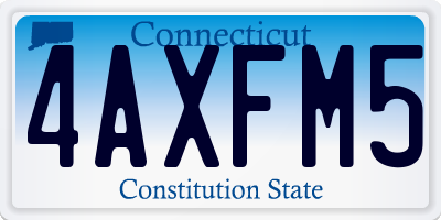 CT license plate 4AXFM5