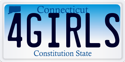 CT license plate 4GIRLS