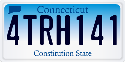 CT license plate 4TRH141