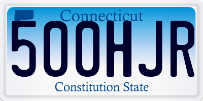 CT license plate 500HJR