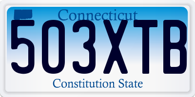 CT license plate 503XTB