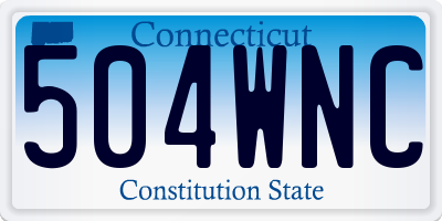 CT license plate 504WNC