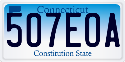 CT license plate 507EOA