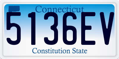 CT license plate 5136EV