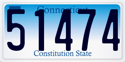 CT license plate 51474