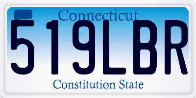 CT license plate 519LBR