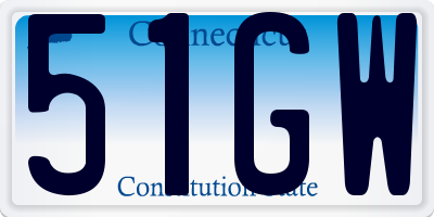 CT license plate 51GW