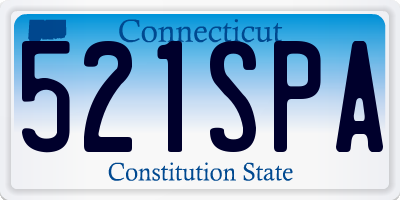 CT license plate 521SPA