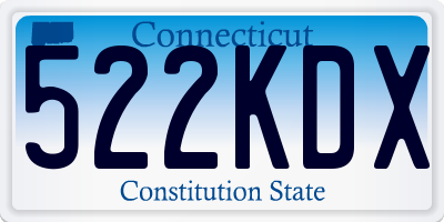 CT license plate 522KDX