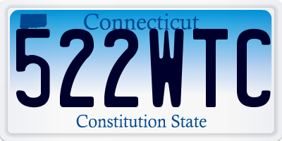 CT license plate 522WTC