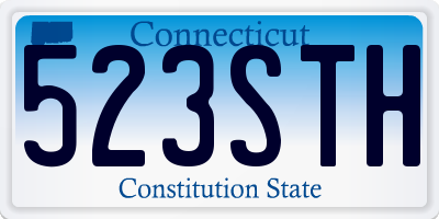 CT license plate 523STH