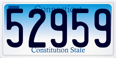 CT license plate 52959