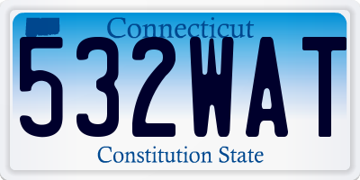 CT license plate 532WAT