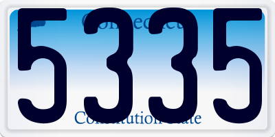 CT license plate 5335