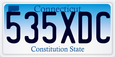 CT license plate 535XDC