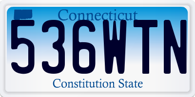 CT license plate 536WTN