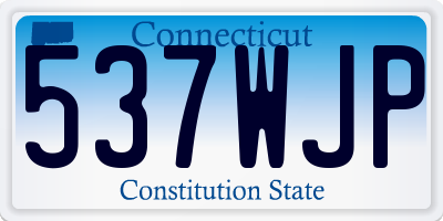 CT license plate 537WJP