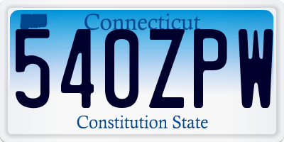 CT license plate 540ZPW