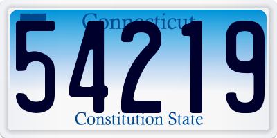 CT license plate 54219