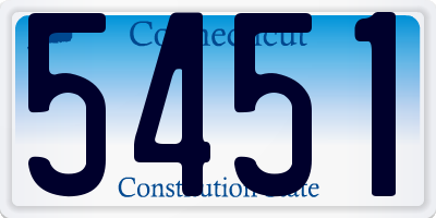 CT license plate 5451