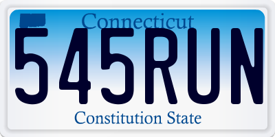 CT license plate 545RUN