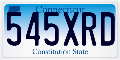 CT license plate 545XRD