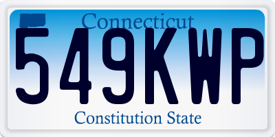 CT license plate 549KWP