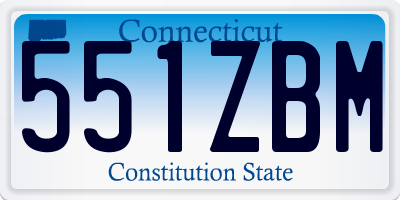 CT license plate 551ZBM