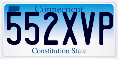 CT license plate 552XVP