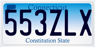 CT license plate 553ZLX