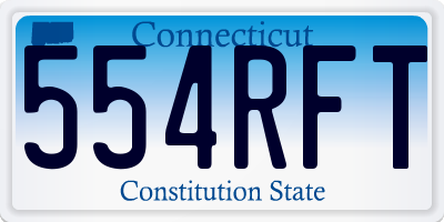 CT license plate 554RFT