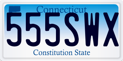 CT license plate 555SWX