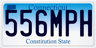 CT license plate 556MPH