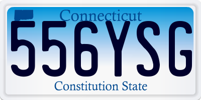 CT license plate 556YSG