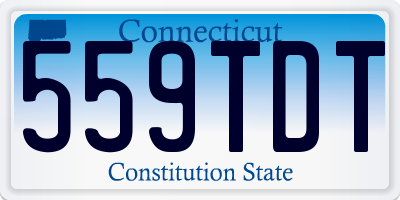 CT license plate 559TDT