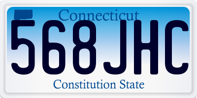 CT license plate 568JHC