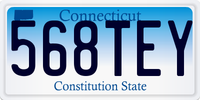 CT license plate 568TEY