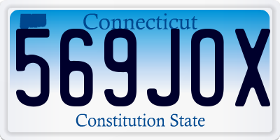 CT license plate 569JOX